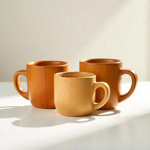 Handmade Wooden <b>Cup</b> and Mug <b>Set</b> Premium Eco-Friendly Natural Design Ideal for Coffee Tea and Everyday Drinkware Use - Product Image 6