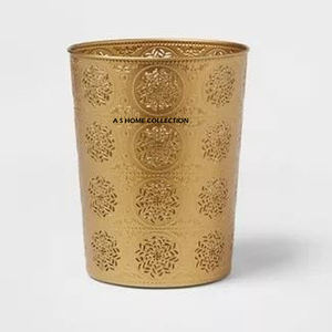 Porte-brosse de toilette en métal doré au design élégant, de qualité supérieure, très demandé, ensemble de salle de bain très vendu - Product Image 1