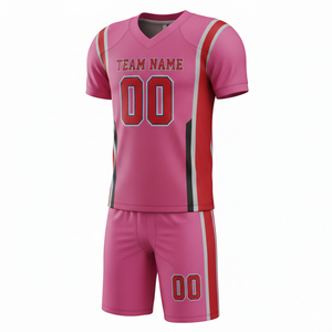 Uniforme de Fútbol Americano Personalizado, Conjunto de Camiseta y Pantalones Cortos con Logotipo Frontal, Impresión Sublimada 100% Poliéster B - Product Image 5