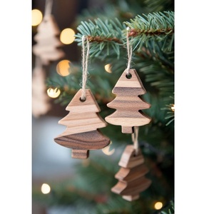 Premium Natural <b>Wooden</b> Christmas Hanging <b>Ornaments</b> For Holiday Tree Home Party Festival Seasonal Gift Decor - Product Image 6