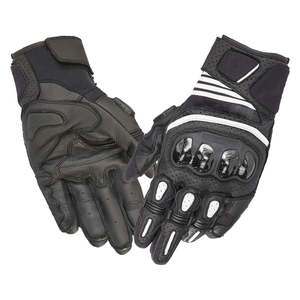 Gants de moto en cuir pour course, avec protection carbone, respirants, antidérapants, sangle de poignet, compatibles écran tactile, OEM ODM, vente en gros, direct usine - Product Image 3