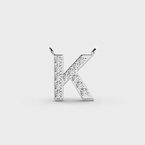 Kudos Unisex Children Classic Style Diamond Pendant Gold Plated K SHAPE Letter Fine Jewelry Pendants & Charms - Product Image 3
