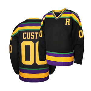 High Quality Custom Logo Men's Ice Hockey Jersey with Striped Pattern Quick Dry & Breathable Sports Jersey for Ice Hockey Wear - Product Image 4