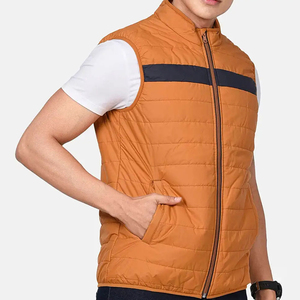 Chaleco Acolchado para Hombre, Sin Mangas, Color Sólido, Estilo con Cierre, Relleno de Algodón, Cálido para Invierno, Superventas - Product Image 5