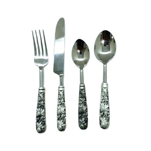 Metal de acero inoxidable con juegos de cubiertos de resina Diseño Popular Nuevas llegadas Diseño de tendencia moderna Cubiertos de lujo - Product Image 2