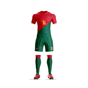 Maillot et short de football OEM personnalisés avec logo, nom, numéro et sponsor de l'équipe, en polyester respirant à séchage rapide - Product Image 3