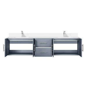 Grigio scuro 80 pollici. L X 22 Pollici Mobile Bagno Doppio con Top in Quarzo Bianco e Set Rubinetto - Product Image 5