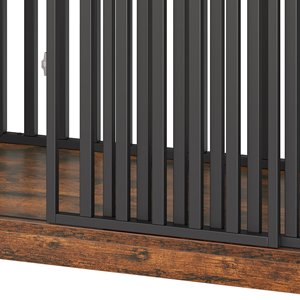 Jaula Moderna de Madera y Metal para Mascotas de Raza Grande, con Caja Superior de Almacenamiento, Cierre Deslizante Horizontal, Bandeja de Madera, para Uso en Interiores - Product Image 6