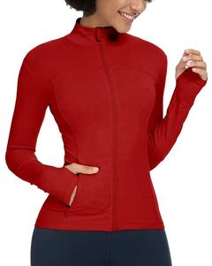 Chaquetas de yoga y fitness transpirables de invierno con cremallera, de secado rápido, para mujer, tallas grandes, ropa deportiva, para equitación, con logo frontal, OEM ODM - Product Image 2