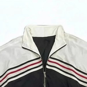 Ensemble coupe-vent en nylon noir et blanc pour homme, personnalisable avec logo, multi-lignes, idéal pour l'été, streetwear, vestes et shorts – Meilleures ventes - Product Image 6