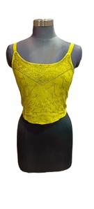 TOP CORTO DE ALGODÓN BORDADO INDIANO ESTILO BOHEMIANO VESTIDO DE PLAYA CASUAL TOP CORTO CON ESTILO - Product Image 4