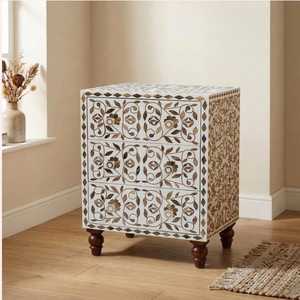 Handcrafted Elegant Bone Inlay Modern Fantasy Style Eco-Friendly Lightweight Durable <b>Console</b> <b>Table</b> <b>Leg</b> Furniture Luxury Living - Product Image 3
