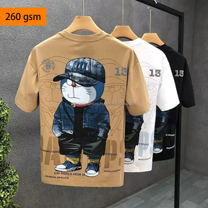 เสื้อยืดโอเวอร์ไซส์ทรงบ็อกซี่ รุ่นเรลักซ์ฟิต เนื้อผ้านุ่มพิเศษ ไซส์พลัส 220 กรัม ผ้าฝ้าย 100% แขนสั้น แห้งเร็ว ระบายอากาศได้ดี รับสั่งทำพิเศษสำหรับผู้ชาย ปี 2025 - Product Image 3