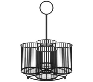 Sustainable Quality Double Tier Shaped Cutlery Holder Metal Wire Modern Luxury Decorative <b>Caddy</b> Tableware Fork Spoon Knive <b>caddy</b> - Product Image 1