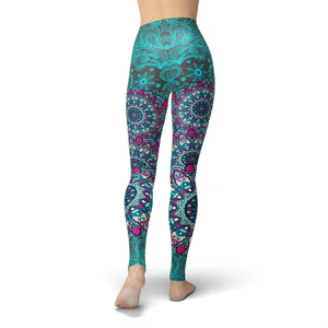Unique Design Women Sublimation Leggings Hot Selling Fashionable Design Women Wear Leggings Elastic Waist Breathable durable - Product Image 6