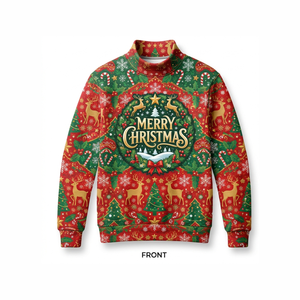 Latest Design Wholesale High Quality OEM <b>Women's</b> <b>Christmas</b> Mock Neck <b>Sweatshirt</b> Plaid Contrast Design Pullover Supplier - Product Image 5