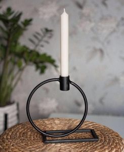 Modern Metal Candle Holder for Home Decor Iron <b>Candlestick</b> Holder with Matte Black Finished Elegant Tabletop Candle Stand - Product Image 6