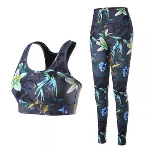 Ensemble de yoga et fitness personnalisé pour femmes, survêtement de gym sans couture, soutien-gorge et leggings 2 pièces - Product Image 2