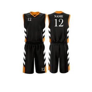 ชุดบาสเก็ตบอลแบบกำหนดเองได้สูงสุด  ชุดแข่งบาสเก็ตบอลพิมพ์ชื่อและหมายเลขของคุณเองสำหรับผู้ชาย เสื้อแข่งแบบสองด้าน - Product Image 6