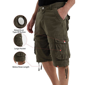 Shorts cargo pour hommes, à boutons, avec poches, couleur unie, prix abordable, durables, respirants, séchage rapide - Product Image 4
