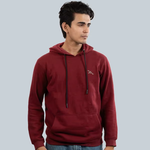 Men's <b>Black</b> O-Neck <b>Sweatshirt</b> Regular Fit Cotton/Bamboo Fiber Casual Winter Wear Front Logo Pocket Design Waterproof - Product Image 4