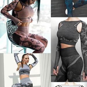 Yoga Tracksuit Set <b>Top</b> Leggings For <b>Women</b> Medium Customised Tracksuit Set of 2pcs Seamless <b>Women</b> Fitness Clothing Tracksuit - Product Image 6