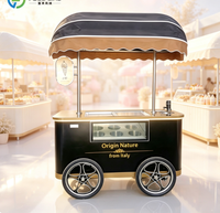 Chariot de vente de crème glacée de style présentoir pour la vente de rue