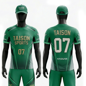 <b>Badminton</b> Jersey Men Professional 155 GSM Polyester Spandex Soft Stretch Breathable Green Panel Design Custom Sublimation Logo - Product Image 6