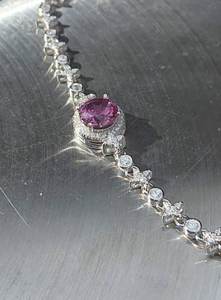 กำไลข้อมืออะเล็กซานไดรต์ทรงสี่เหลี่ยม เงินแท้ 5 มม. ลายสันติภาพ ทำด้วยมือ ของขวัญวันเกิดเดือนมิถุนายน เครื่องประดับสำหรับผู้หญิง สง่างาม เหมาะสำหรับงานหมั้น - Product Image 4