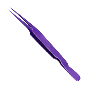 Pinzas Profesionales para Pestañas de Acero Inoxidable Rectas con Puntas Dentadas y Lisas, Agarre Preciso, Antiestáticas, Antimagnéticas y Duraderas - Product Image 3