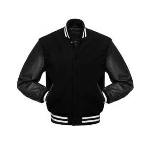 Veste de baseball en cuir personnalisée pour étudiants, veste de varsity en laine pour hommes, OEM, école, collège - Product Image 2