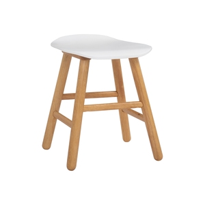 Durable Solid Wood <b>Stool</b> Comfort with Ergonomic Wooden Seat and Tapered Legs for Home Dining Furniture - Product Image 1