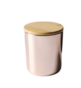 Décoration d'intérieur : Pot à bougie en verre unique avec couvercle, couleur or, pour bougies parfumées - Product Image 4