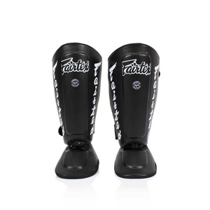 Precio al por mayor Nuevo estilo Protector de espinilla de cuero PU negro Fairtex para entrenamiento de Kickboxing en todas las estaciones AI-SG-918 - Product Image 6