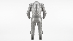 DUMELA INTERNATIONAL <b>Silver</b> Leather Motorcycle <b>Suit</b> Auto Racing Full Body Protection Abrasion Resistant Waterproof Breathable - Product Image 2