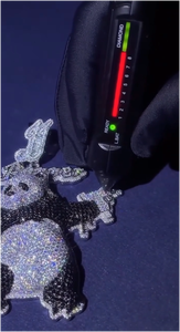 Colgante Personalizado de Plata de Ley 925 con Forma de Panda, Moissanita, Totalmente Cubierto de Rodio, Chapado en Oro de 14K, Estilo Hiphop, Unisex, para Fiesta - Product Image 2