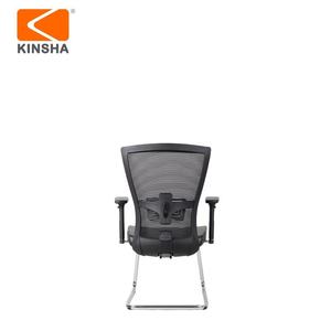 Silla de Conferencia Moderna de Alta Calidad, Serie Mesh Curve, con Reposacabezas Ajustable, Base Cantilever Cromada, Hecha de Metal y PU - Product Image 3