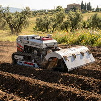Tondeuse à fléaux télécommandée 5-en-1 4 temps 420cc DIY avec modules intégrés interchangeables pour labourage et ameublissement des sols agricoles et pelouses