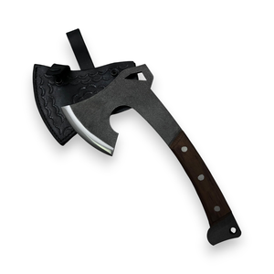 Hacha de Camping Personalizable de Grado Industrial, Acero Nórdico Forjado 1095, Forjada a Mano, Espiga Completa, Tomahawk, Mango de Madera de Palisandro - Product Image 6