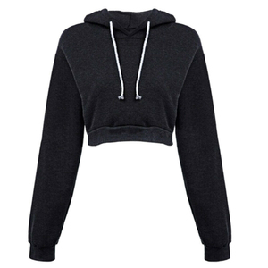 Sudaderas con capucha para mujer, de manga larga, con cremallera, estilo casual, básicas, tipo crop top. - Product Image 2