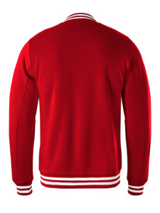 Custom High Street Big Embroidery Logo Leather Sleeves Baseball Wool Vintage Letterman Varsity Jacket For <b>Men</b> Designer Jackets - Product Image 3