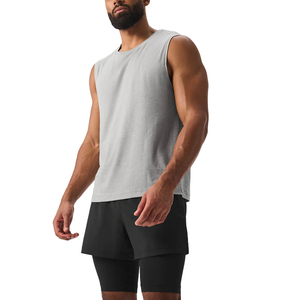 Camiseta Deportiva sin Mangas de Alta Calidad con Logotipo Personalizado, Camiseta Deportiva Transpirable para Hombre, para Entrenamiento, Running - Product Image 1