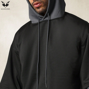 Sudadera con Capucha de Doble Capa Bordada, con Cordón Ajustable, Estilo Deportivo, Oversize, Ecológica, Impermeable, para Invierno y Otoño - Product Image 4
