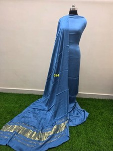 Sari Aisha Bandhej especial de seda pura india con pallu de tejido dorado, sari de moda étnica india - Product Image 3