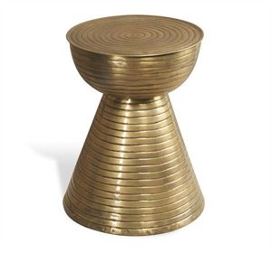 Table d'appoint ronde en métal avec bord lisse, forme compacte, idéale pour les petits appartements - Product Image 5