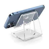 Support de téléphone portable et tablette moderne en acrylique transparent léger, présentoir de bureau transparent avec support universel