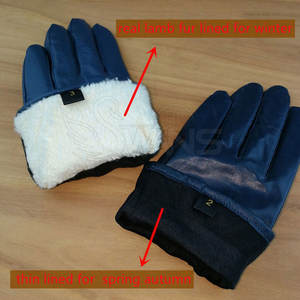 Guantes de Cuero Transpirables con Pantalla Táctil de Diseño Personalizado para Invierno, Forro de Piel Ecológico de Alta Calidad, Más Vendidos - Product Image 3