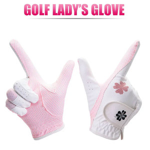 Gants de golf en cuir Pu de qualité supérieure pour femmes, paire pour main gauche et droite, conception respirante, antidérapants en silicone, gants de sport pour le golf - Product Image 3