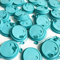 Couvercle de tasse moulé par injection en PP de qualité alimentaire, durable et personnalisé, avec bouchon intégré, jetable, anti-fuite, pour café et jus