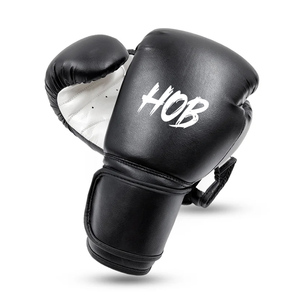 Guantes de Boxeo Profesionales de Cuero Vacuno con Logotipo Personalizado, Cómodos, Antideslizantes, con Cierre de Gancho y Bucle en los Dedos, de Alta Calidad - Product Image 5